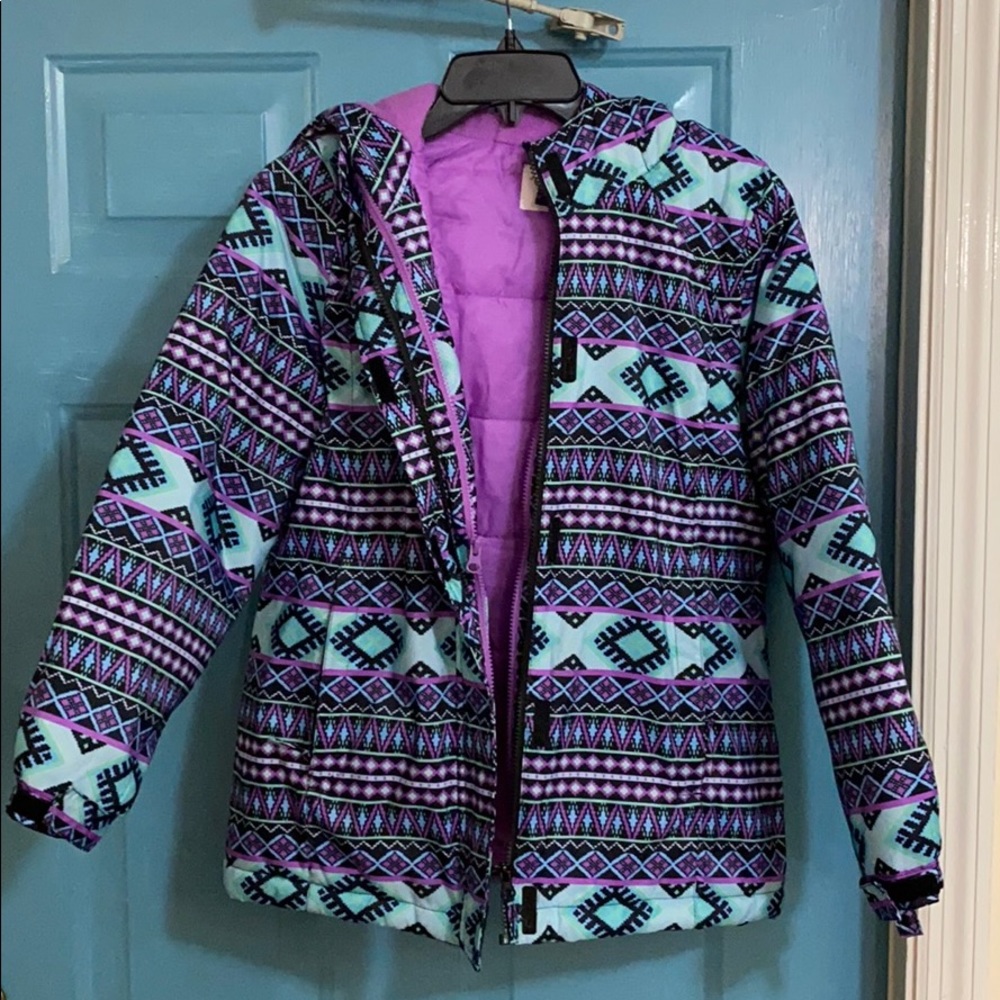 Puffer jacket with fleece insert
